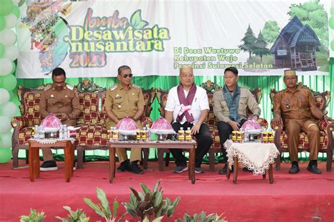 Dikunjungi Tim Verifikasi Lomba Desa Wisata Nusantara Bupati Wajo