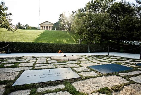 Jfk Kennedy Gravesite Arlington National Cemetery Washington Dc Stock