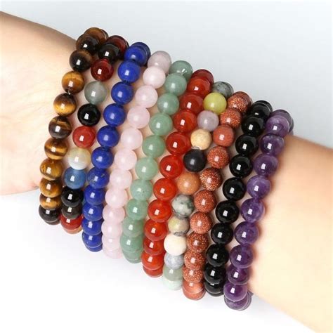 Natural Stone Beads Bracelet Simple Bracelet For Women Men Etsy In