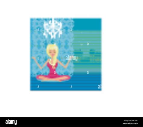 Yoga Girl In Lotus Position Stock Vector Image And Art Alamy