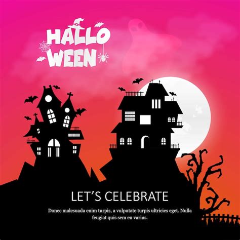 Premium Vector Happy Halloween Invitation Card With Creative Design