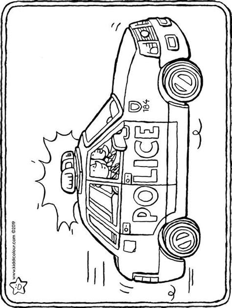 Kleurplaat Politieauto Tekenen