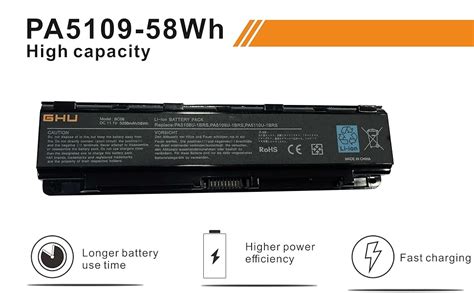 Amazon Ghu New Replacement Laptop Battery Wh Pa U Brs