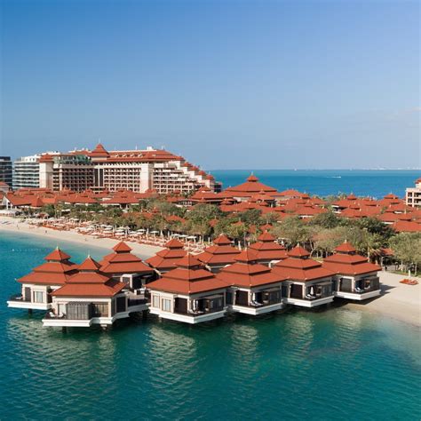 Anantara The Palm Dubai Resort – Dubai, UAE – Overwater Villa Aerial ...