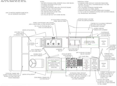 Interior and Floor Plan for a Camper