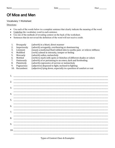 40 Of Mice And Men Worksheet Worksheet Master