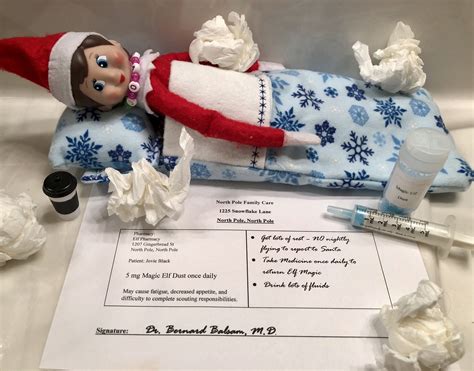 2019 Elf On The Shelf Sick Elf Medicine Prescription Elf On The Shelf