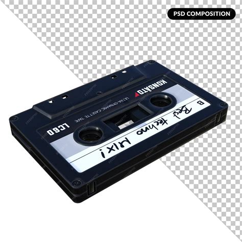 Premium Psd Cassette Tape Isolated 2d