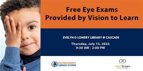 Free Eye Exam And Glasses At Cascade Library