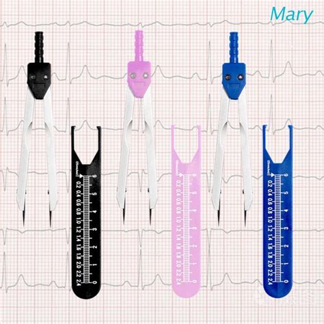 Mary Ekg Caliper Ecg Calipers Measuring Tool With Ruler