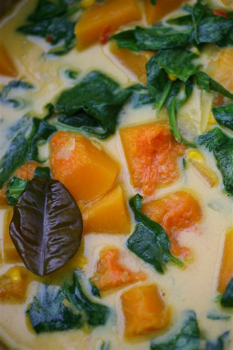 Butternut Squash Lemongrass Coconut And Spinach Curry Chilli And Mint