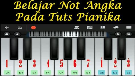 Belajar Not Angka Pada Tuts Piano Atau Pianika Do Re Mi Youtube