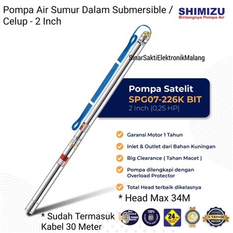 Jual Pompa Air Shimizu Sumur Dalam Submersible Celup Spg K Bit