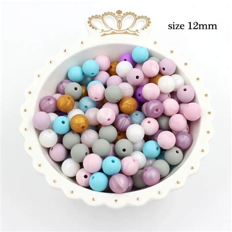 Pc Silicone Beads Round Mm Baby Teething Teether Chew Beads For