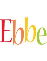 Ebbe Logo | Name Logo Generator - Smoothie, Summer, Birthday, Kiddo, Colors Style