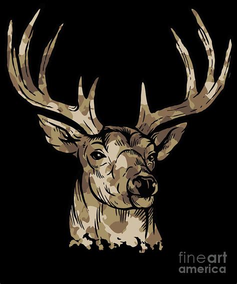 Deer Gear for Hunters Camo Whitetail Buck product Digital Art by Jacob ...