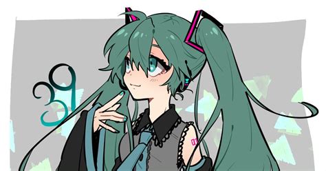 初音ミク ミクの日2020 月下モミジのイラスト Pixiv イラスト ミク 作品