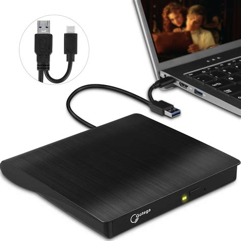 Lecteur Dvd Externe Usb De Type C Graveur Cd Portable Rw