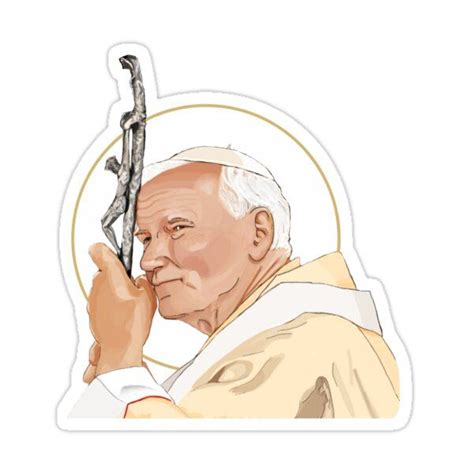 Pope John Paul Ii Sticker For Sale By Solanusworkshop Pope John