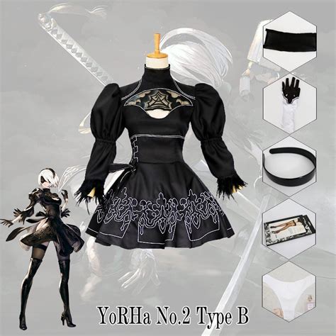 Nier Automata Cosplay Costume Yorha 2B Sexy Outfit Games Suit Women