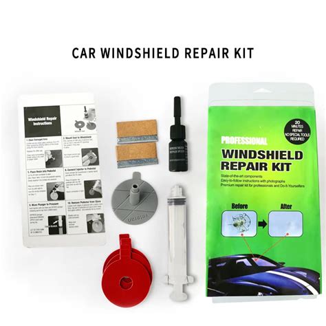 Windshield Repair Kit Cracked Glass Repair Kit Quick Fix Auto Glass Windshield Crack Chip