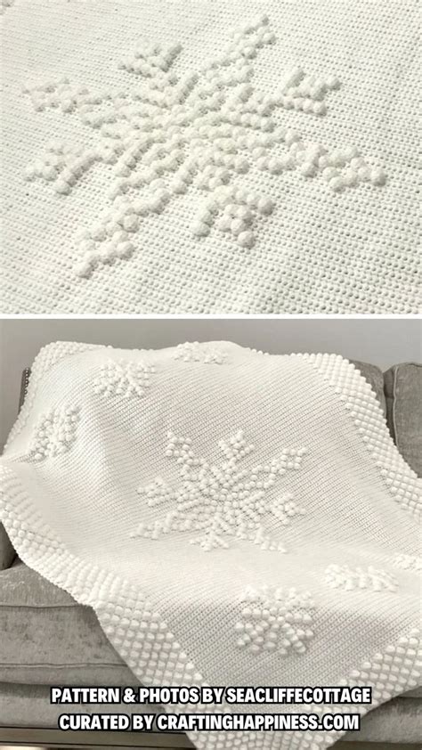 Let It Snow With These Enchanting Crochet Snowflake Blanket Patterns