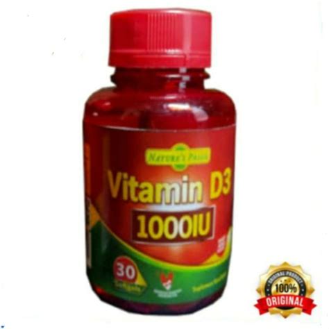 Jual Vitamin D Iu Iu Isi Softgels Natures Pride Produk