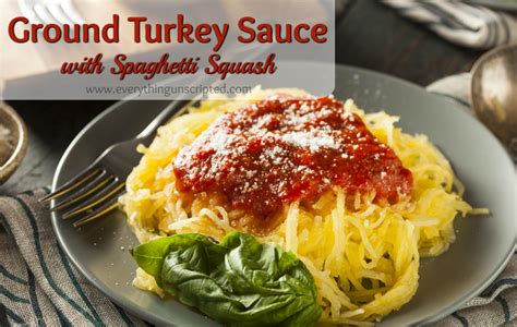 Ground Turkey Sauce & Spaghetti Squash