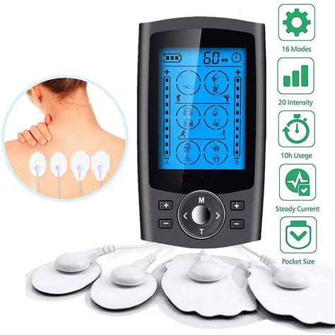 Modes Dual Channel Tens Ems Unit Muscle Stimulator For Pain Relief