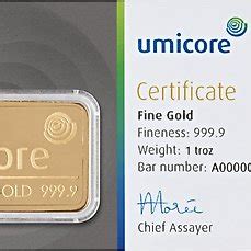 Troy Ounce Gold Umicore Sealed With Catawiki