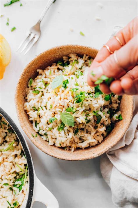 Fresh Lemon Herb Rice Nutriciously