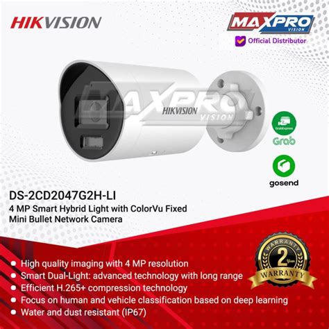 Jual Ds Cd G H Li Hikvision Ip Camera Mp Hybrid Colorvu Bullet