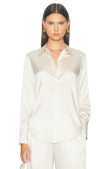 Tom Ford Glossy Shirt In Pewter Silver Fwrd