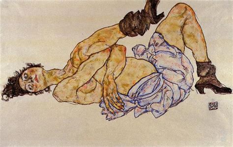 Reclining Female Nude 1917 Egon Schiele WikiArt Org