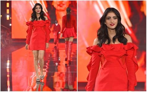 Navya Nanda Naveli Stuns In A Gorgeous Red Off Shoulder Outfit At Her