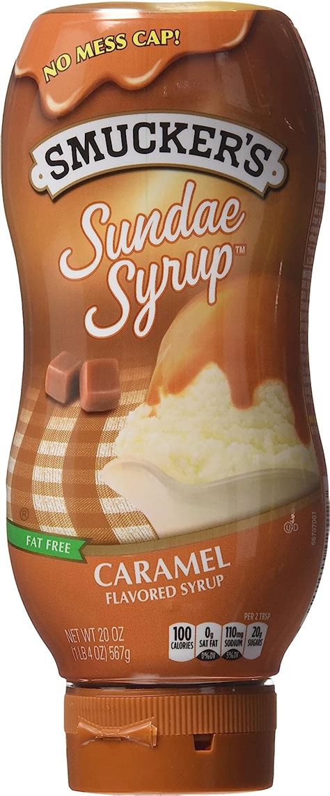 Smuckers Sundae Syrup Caramel Flavored Syrup 20 Ounce Pack Of 3