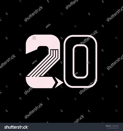 Creative Number 20 Logo Design Vector Stock Vector (Royalty Free ...