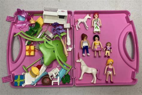 Playmobil City Life Shopping And Unicorns Pieces In Pink Case EBay