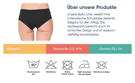 Celodoro Damen Basic Panty 3er Pack Hipster Slip Mit Zier Logo