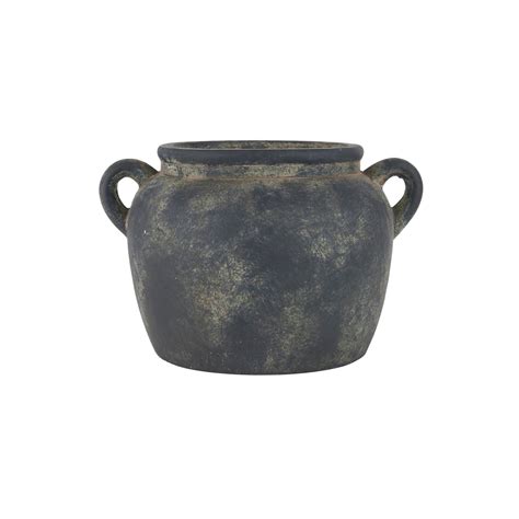 Athens Ceramic Pot With Handles The Little House Shop