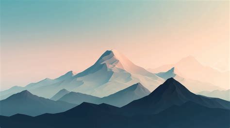 This Minimalist Landscape Features A Single Mountain Peak Against A