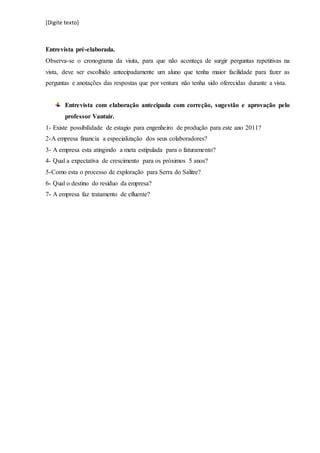 Modelo De Relat Rio De Visita T Cnica 1 PDF