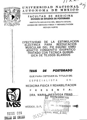 Efectividad De La Estimulacion Electrica Para Reeducacion Muscular Del