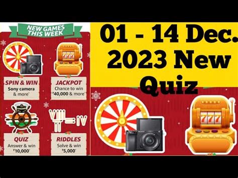 Amazon New Games This Week Quiz Answers Today L Amazon December Edition