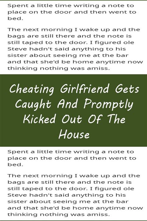 Cheating Girlfriend Gets Caught And Promptly Kicked Out Of The House Artofit