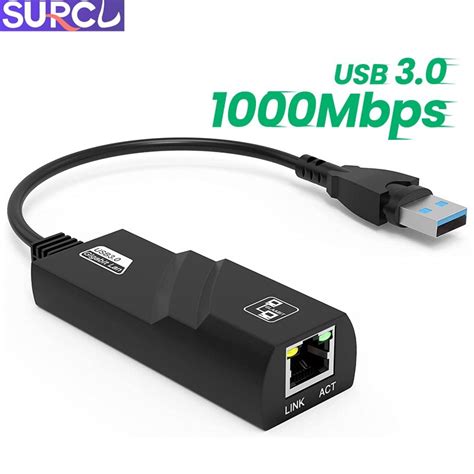 10 100 1000Mbps USB 3 0 Wired USB To Rj45 Lan Ethernet Adapter RTL8153