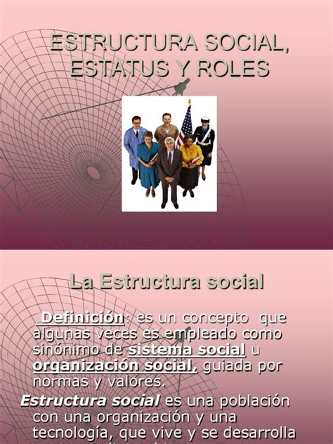 Estructura Social Estattus Y Roles Pdf Estatus Social Estructura