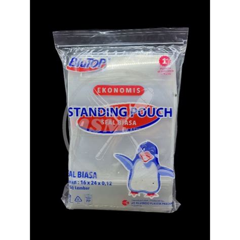 Jual STANDING POUCH 1624 SINGLE SEAL SEAL BIASA ISI 50 LEMBAR TEMPAT