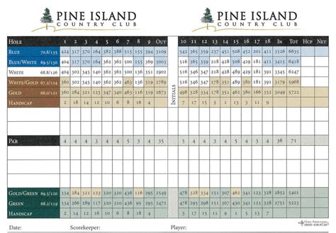 Pine-Island-Country-Club-Scorecard