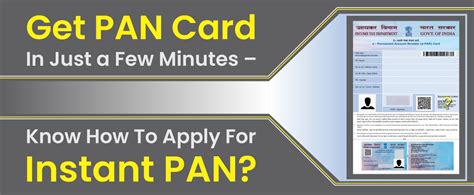 Know How To Apply For Instant Pan Card Online